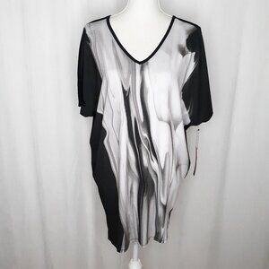 FYLO London Grey Marble Digital Print Tunic